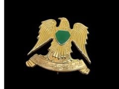 4.5x4.5 cm. Libya (Kaddafi Dönemi 1977-2011) Metal Askeri Şapka Kokartı