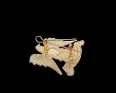 4.5x4.5 cm. Libya (Kaddafi Dönemi 1977-2011) Metal Askeri Şapka Kokartı