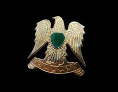 4.5x4.5 cm. Libya (Kaddafi Dönemi 1977-2011) Metal Askeri Şapka Kokartı