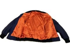 Lacivert Renk Orjinal Yanmaz Kumaş Pilot Mont Unisex (50 Beden-M-L)+Denizkurdu Tatbikat Peçi