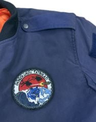 Lacivert Renk Orjinal Yanmaz Kumaş Pilot Mont Unisex (50 Beden-M-L)+Denizkurdu Tatbikat Peçi