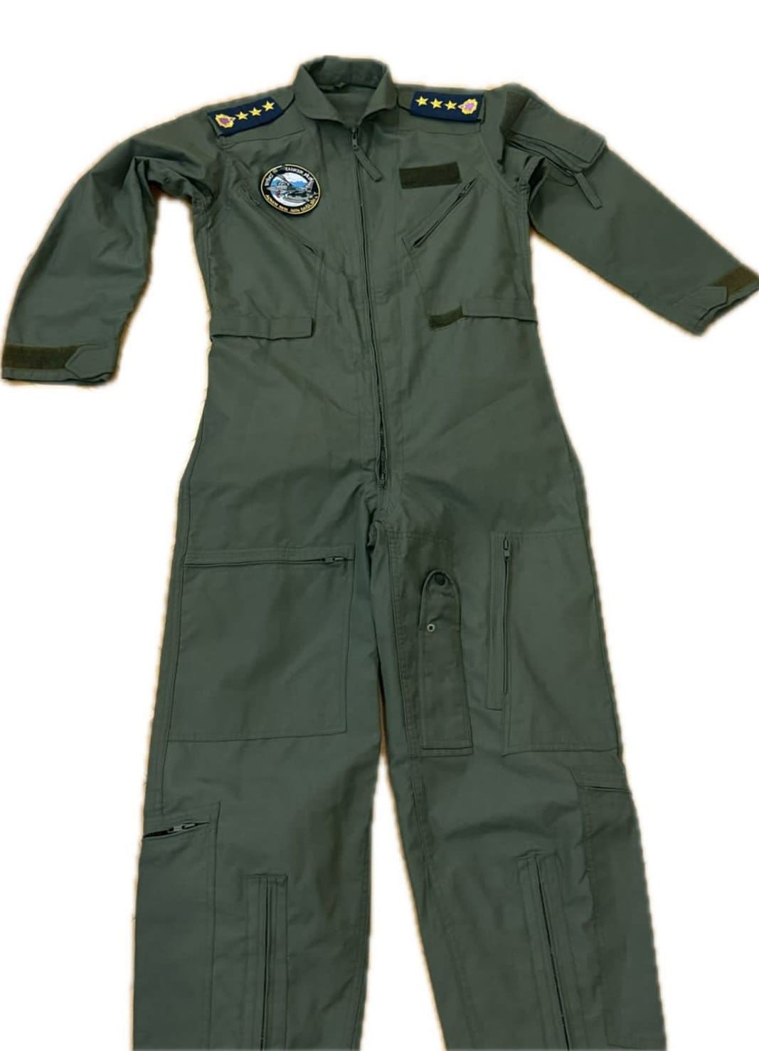 Haki Renk Orjinal Yanmaz Kumaş Alb. Pilot Tulum Unisex (50 Beden-M-L) Sıfır Ürün+İncirlik 101 Asena İkmal Filo Peç