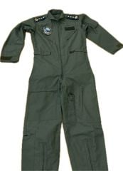 Haki Renk Orjinal Yanmaz Kumaş Alb. Pilot Tulum Unisex (50 Beden-M-L) Sıfır Ürün+İncirlik 101 Asena İkmal Filo Peç