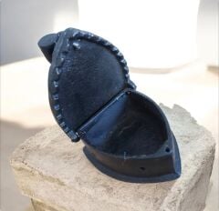 10x10x11 cm. Vintage Döküm Kömürlü Ütü