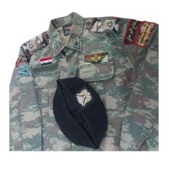 Suriye Ordusu Bnb.Ceket (XXL Beden) Sıfır Ürün+Siyah Bere ( 58 Numara)