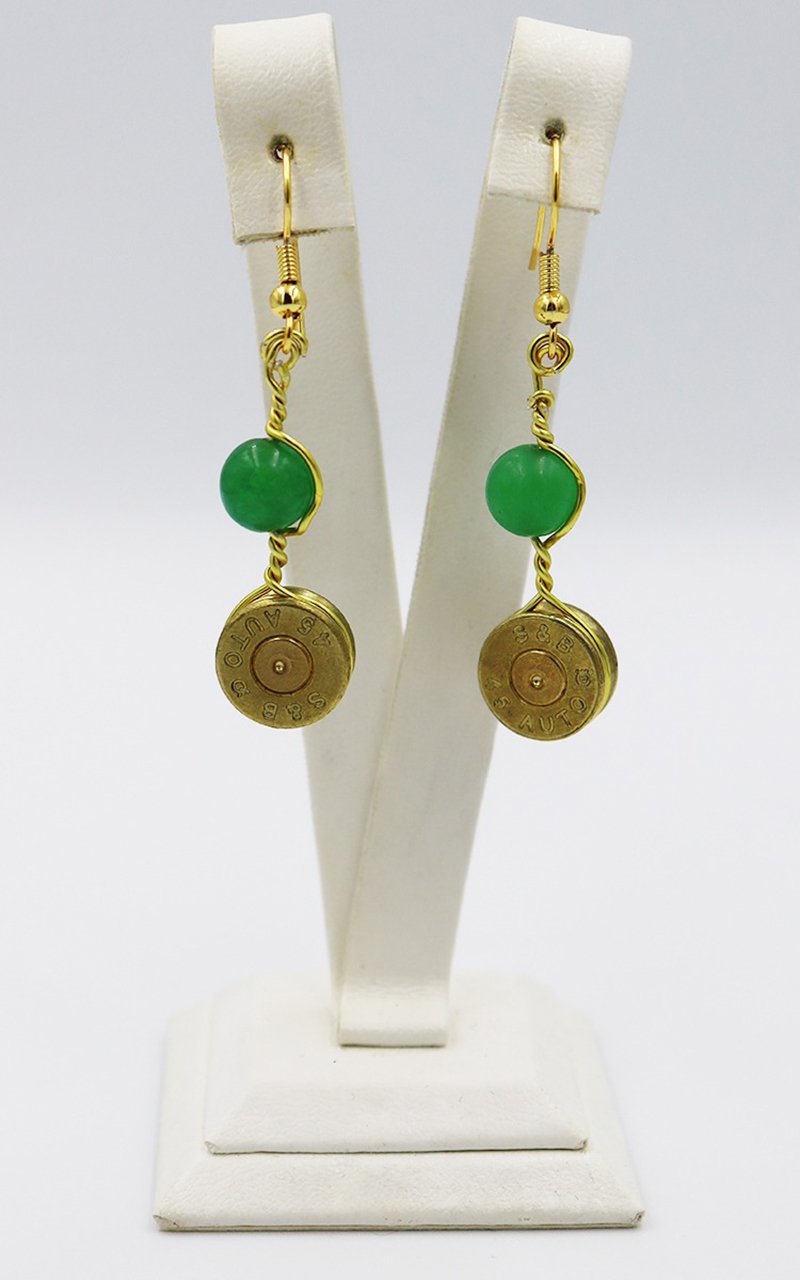 Doğal Taşlı Kovan Kesitli Küpe (45 mm Kovan)