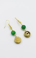 Doğal Taşlı Kovan Kesitli Küpe (45 mm Kovan)