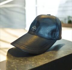 Ww2 Alman Motifli S. Deri Şapka Unisex (Ayarlanabilir)