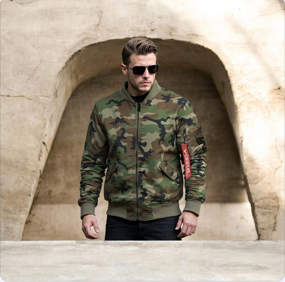 Astarlı Kamuflaj Pilot Mont Modeli Unisex (L Beden) Sıfır Ürün