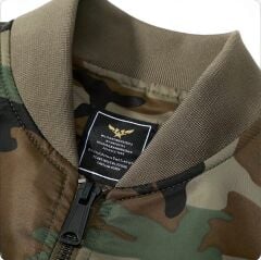 Astarlı Kamuflaj Pilot Mont Modeli Unisex (L Beden) Sıfır Ürün