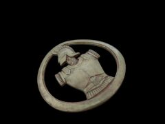 4.5 cm. Çap Fransız Ordusu 31. Müh Alayı Pirinç Şapka Bere Kokartı