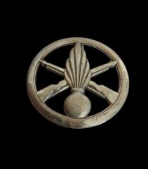 4.5 cm. Çap Fransız Ordusu Piyade Pirinç Şapka Bere Kokartı