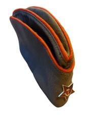 Sovyet Pilotka Kep Unisex Kırmızı Biyeli Metal Yıldız Kokart (56 Numara)