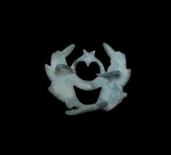 4x3.7 cm.Ww1 ve Kurtuluş Savaşında  Kullanılmış Türk Subay Metal Şapka Kokartı