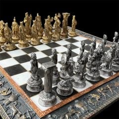 42.5x42.5x1 cm El Boyama Satranç Takımı