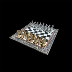 42.5x42.5x1 cm El Boyama Satranç Takımı
