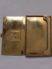 9,5x6 cm. Metal Jandarma Amblemli Kartvizitlik