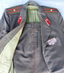 Sovyet Askeri Yargıtay Sınıfı Bnb.Rütbe Takım Elbise (XL Beden)+13 'lü Şerit Rozet Barı