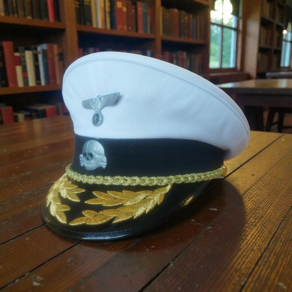 Ww2 Alman Kriegsmarine Siperli Amiral Şapka (55-59 Numara) Sarı Simli Sakındırak