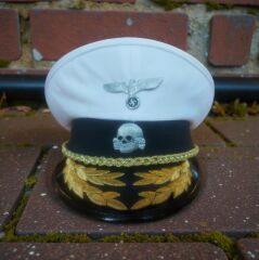 Ww2 Alman Kriegsmarine Siperli Amiral Şapka (55-59 Numara) Sarı Simli Sakındırak