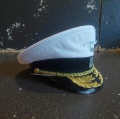 Ww2 Alman Kriegsmarine Siperli Amiral Şapka (55-59 Numara) Sarı Simli Sakındırak