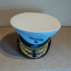 Ww2 Alman Kriegsmarine Siperli Amiral Şapka (55-59 Numara) Sarı Simli Sakındırak