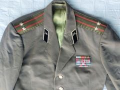 Sovyet Piyade Birliği Yrb. Rütbe Takım Elbise (XL Beden)+14 'lü Şerit Rozet Barı