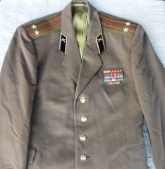 Sovyet Piyade Birliği Yrb. Rütbe Takım Elbise (XL Beden)+14 'lü Şerit Rozet Barı