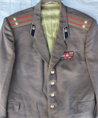 Sovyet Askeri Müh. Yrb. Rütbe Takım Elbise (XL Beden)+8'li Şerit Rozet Barı