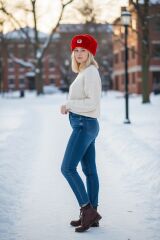 Kırmızı Renk Sovyet Ushanka Unisex (60 Numara)