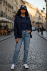 Lacivert Renk Sahil Güvenlik Nakış Şapka Unisex (Ayarlanabilir)