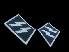 9x7 cm. Ww2 Alman SS Subay Nakış İspolet-1 (Çift Olarak)