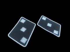 9x7 cm. Ww2 Alman SS Subay Nakış İspolet-2 (Çift Olarak)