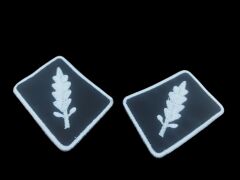 9x7 cm. Ww2 Alman SS Subay Nakış İspolet-3 (Çift Olarak)