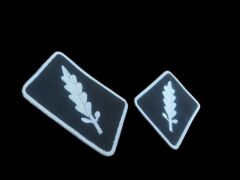 9x7 cm. Ww2 Alman SS Subay Nakış İspolet-3 (Çift Olarak)