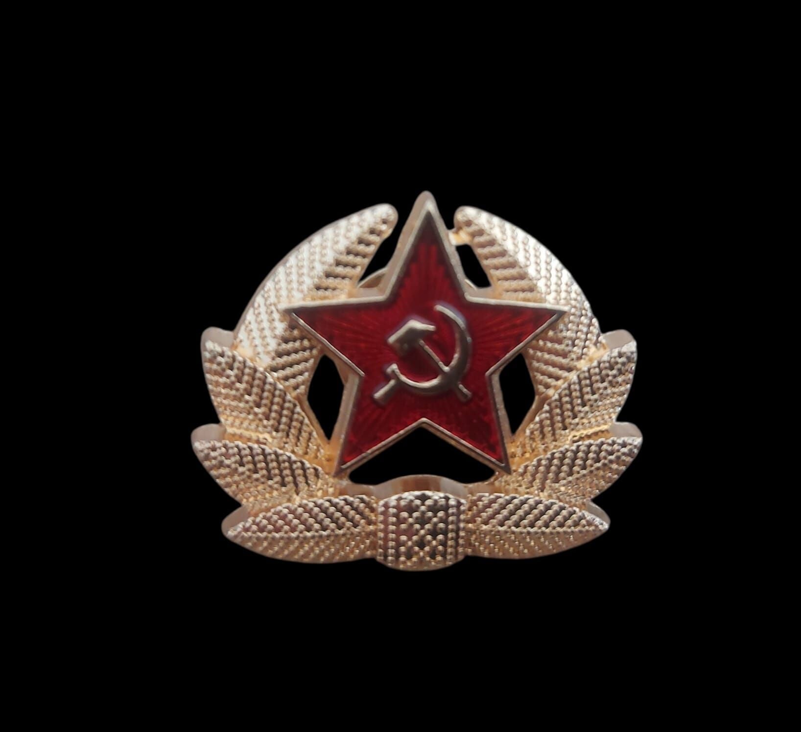 2.5x2.5 cm. Sovyet Subay Metal Kokart (1950-1991)