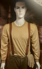 Doğu Alman Strichtarn Kışlık Pantalon+Fanila+Askı+Eldiven Takım Halinde (S-M Beden)