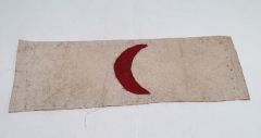50x15 cm.Çanakkale Savaşı Hilal-i Ahmer Kol Bandı (Damgalı)
