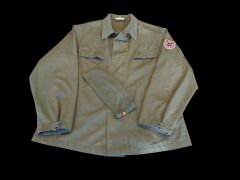 Doğu Alman Garnizon Gömlek Unisex (L Beden)+ Garnizon Kep Unisex (56 Numara)