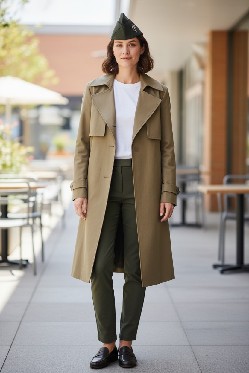 Military Fashion Haki Renk Kayık Kep (56 Numara) Unisex+Ww2 Alman Hava Kuvvetleri Metal Kokart