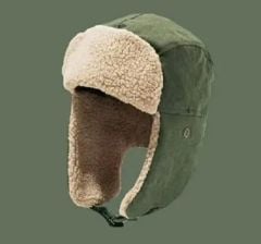 Haki Renk Nostaljik Pilot Şapkası Gözlüklü (Sıfır Ürün)