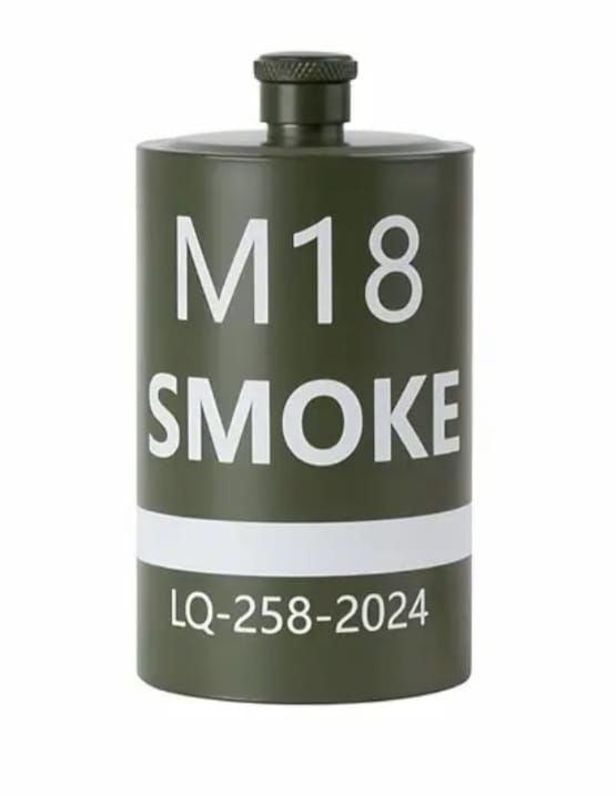 250ml / 8.5 oz  M18 Sis Bombası Formunda Paslanmaz Çelik Matara (Sıfır Ürün)