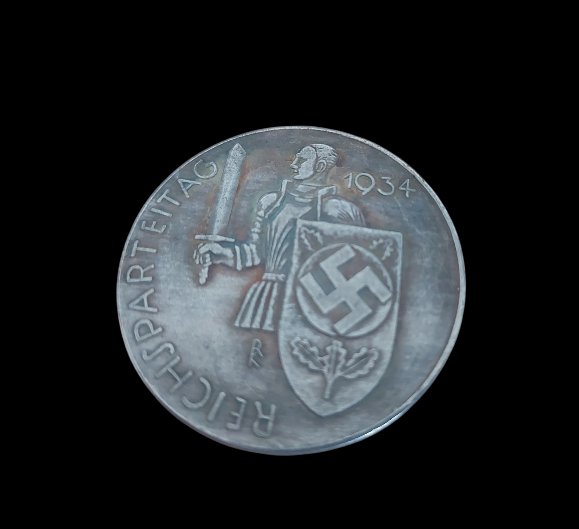 3.5 cm. Çap Ww2 Almanya 1934 Nürnberg  Kongresi Anısına Üretilmiş Madalyon