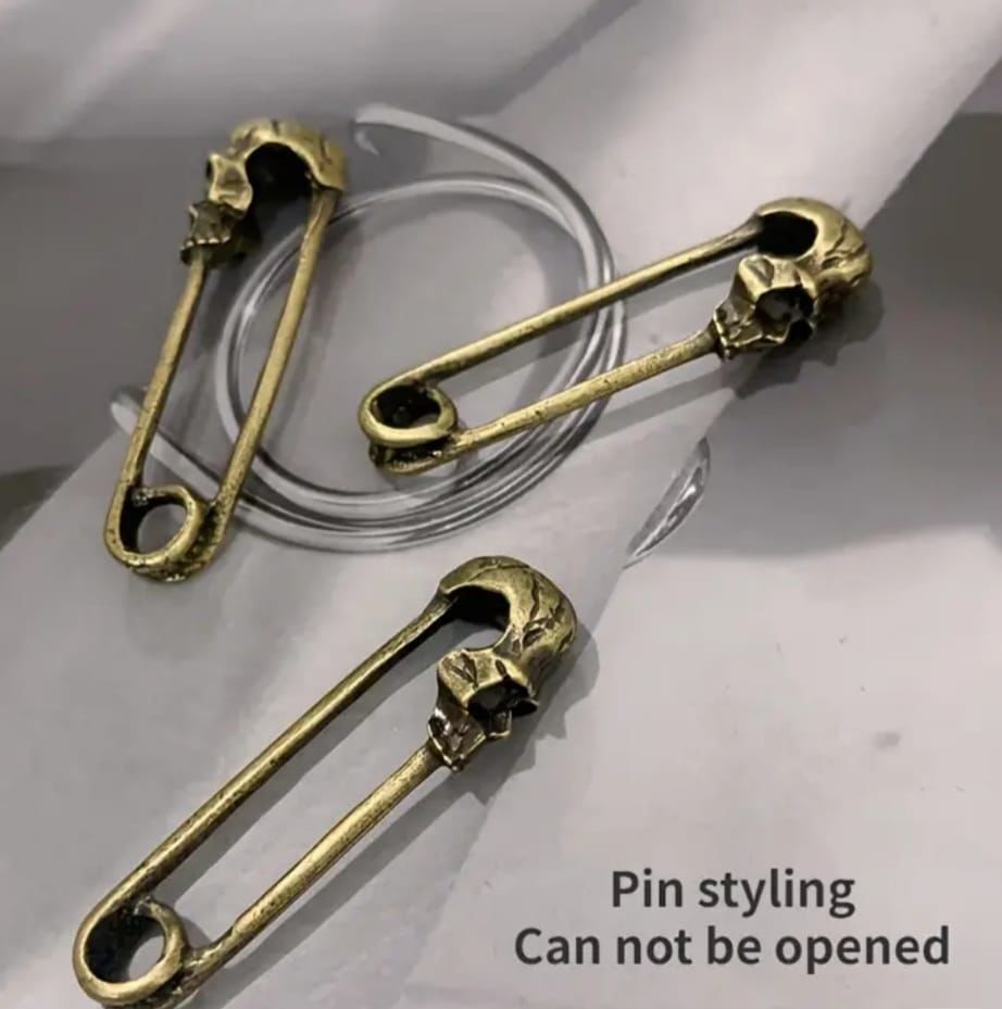 4.8x1.1 cm.İskelet Formunda Açılmayan Çengelli İğne Modeli (3 Adet)