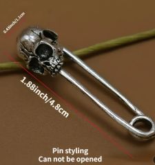 4.8x1.1 cm.İskelet Formunda Açılmayan Çengelli İğne Modeli (3 Adet)