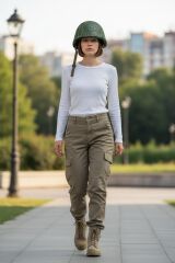 Haki Renk Fileli Alman VDN (Amerikan M1) Çelik Başlık-7 (Almanya Orjinal İthal Ürün)