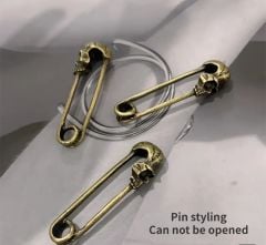 4.8x1.1 cm.İskelet Formunda Açılmayan Çengelli İğne Modeli (3 Adet)