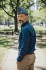 Military Fashion Haki Renk Kayık Kep Unisex (56 Numara) Sıfır Ürün