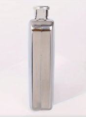 Paslanmaz Çelik Vidalı Kapak Benzin Bidonu Formunda  Cep Matarası (Krom Renk)