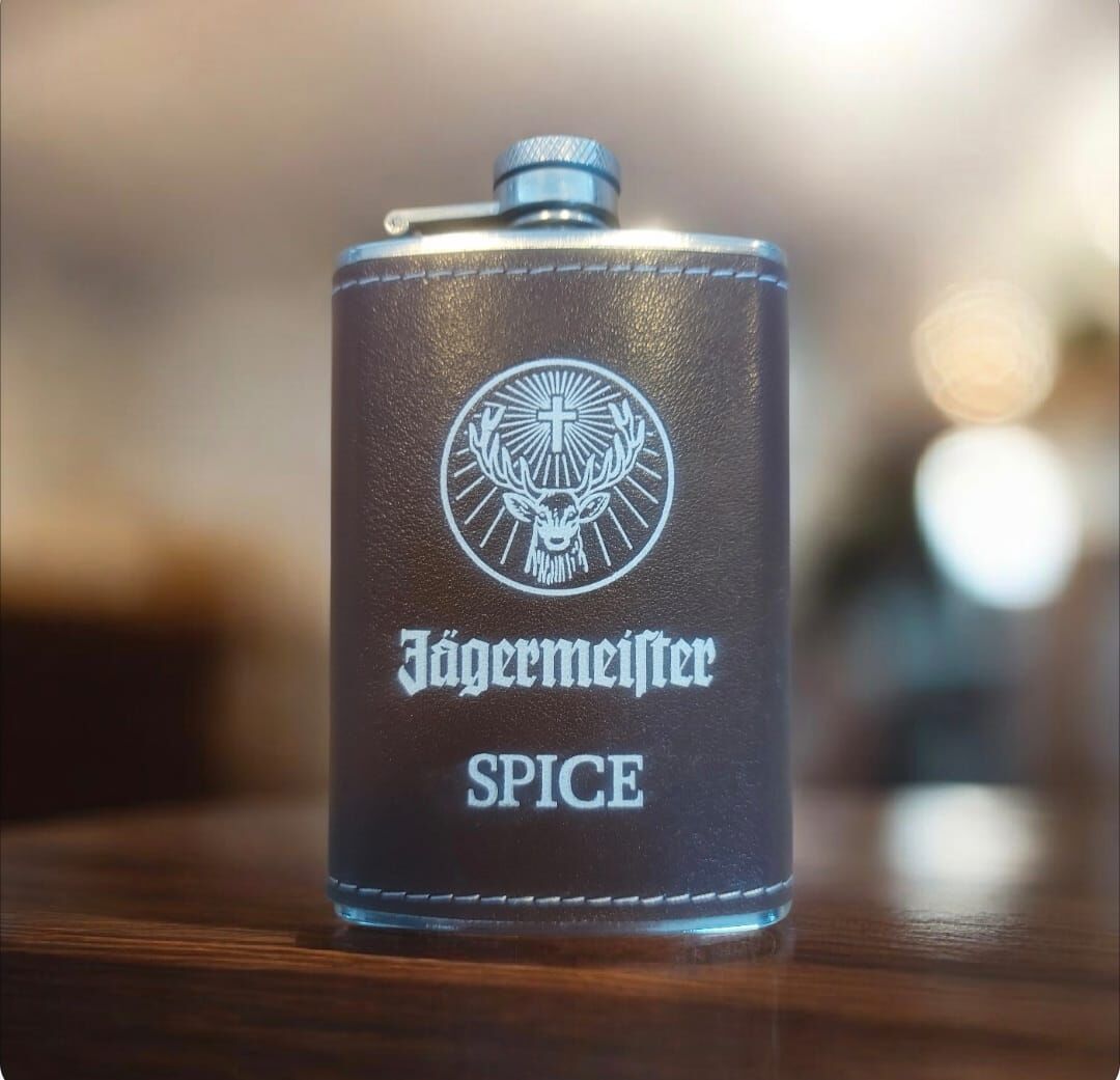 Deri Kaplama Paslanmaz Çelik Matara 4oz